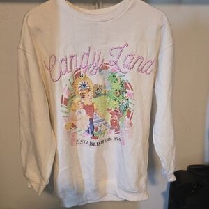 Freeze Candy Land Graphic White Sweatshirt